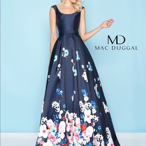 Mac Duggal Floral Prom Dress